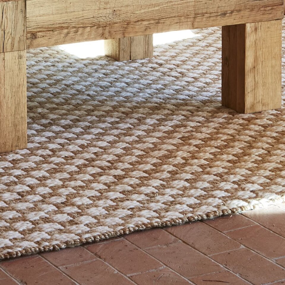 Chess Weave Wool & Jute Rug West Elm UK